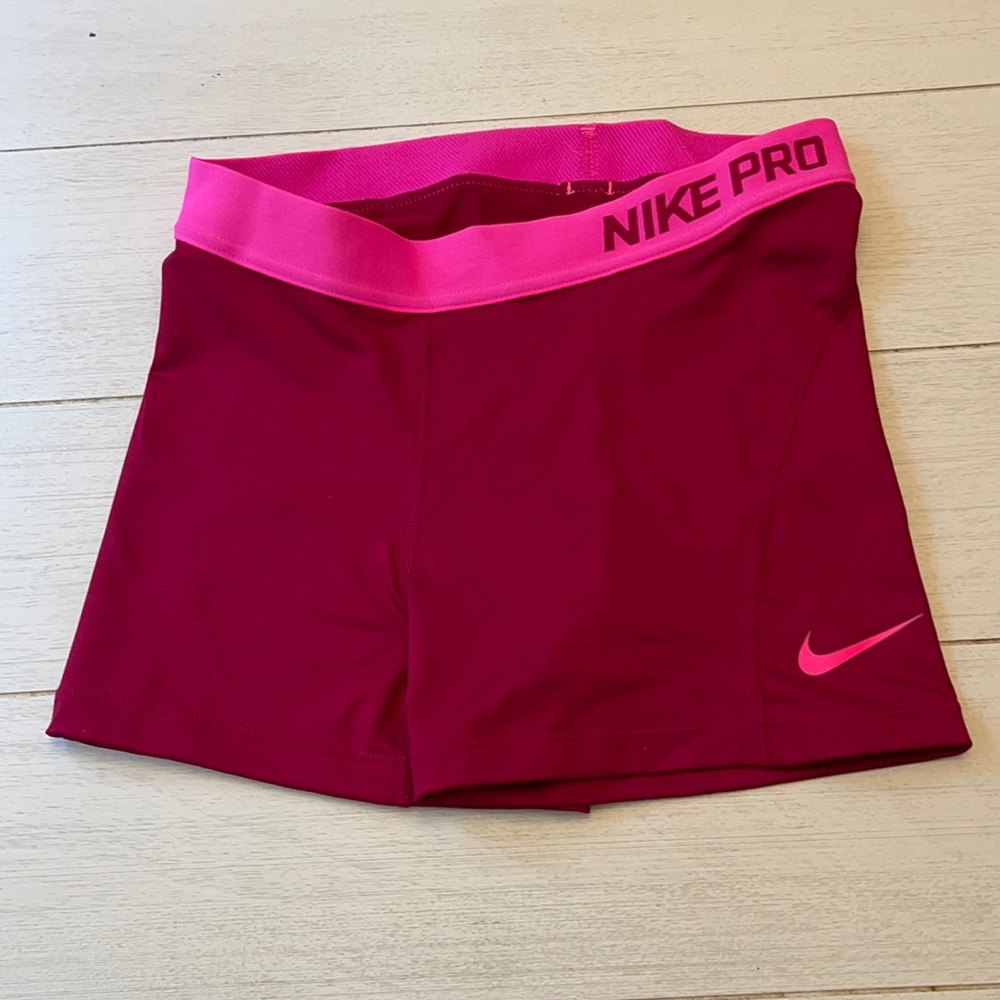 Nike Pro pink compression shorts Medium